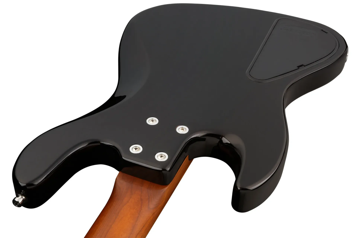 Sadowsky MetroExpress 21-Fret Vintage M/J Bass, Roasted Maple Fingerboard, 4-String - Solid Black High Polish